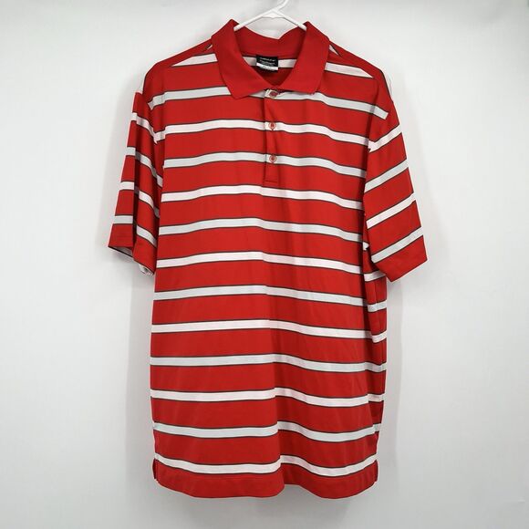 Men's Nike Golf Dri-Fit Striped Polo Shirt L Athletic - Picture 1 of 10